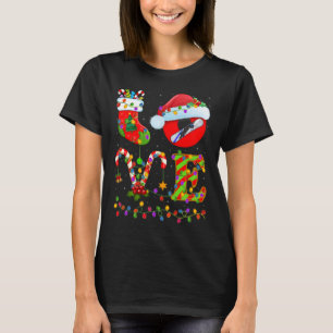 Snowboarding Julafton Lighting Santa Kärlek Snowbo T Shirt