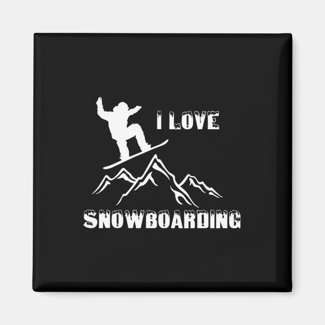 Snowboarding Kärlek Magnet (Framsidan)