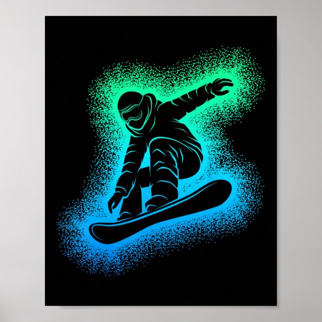 Snowboarding Kids Boys Manar Poster (Framsidan)