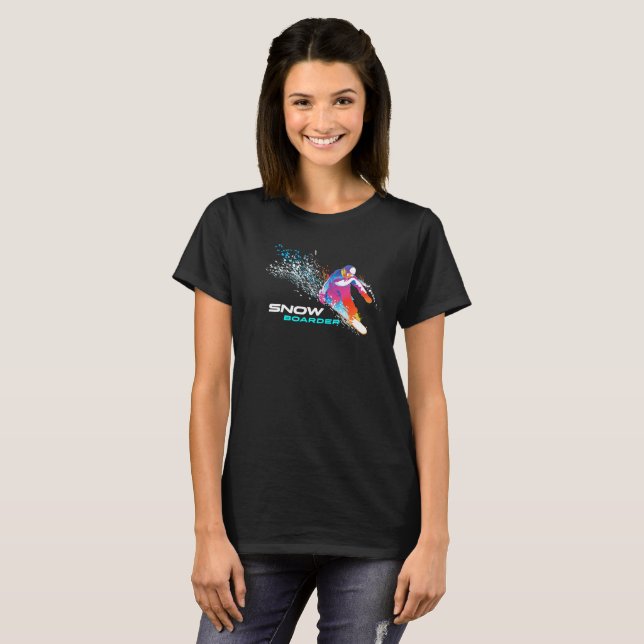 Snowboarding | Kvinnor T Shirt (Hel framsida)