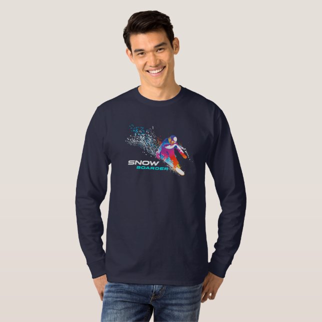 Snowboarding | Manar Långärmad T-Shirt (Hel framsida)