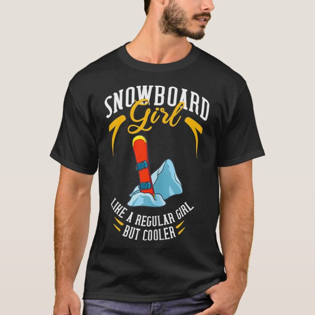 Snowboarding Mountain Funny Freestyle _3 T Shirt (Framsida)