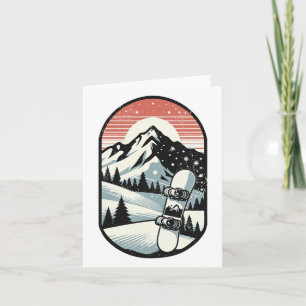 Snowboarding Mountain Scene Snowboarder 1 Kort