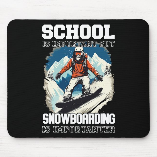 Snowboarding Mountains Snö Vacation Snowboard Ski Musmatta (Framsidan)