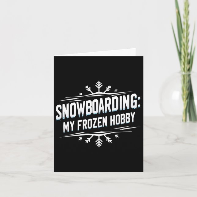 Snowboarding My Frozen Hob Kort (Framsida)