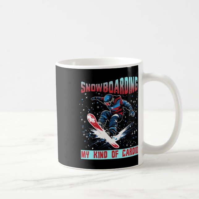 Snowboarding my typ of Cardio Kaffemugg (Höger)