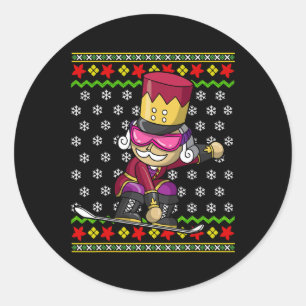 Snowboarding Nutcracker Snowboard Ugly jul S Runt Klistermärke