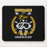 Snowboarding och Beer Darum Tunna Ich som är en fi Musmatta<br><div class="desc">Snowboarding and Beer Darum Tunna Ich hier Funny Apres Ski</div>