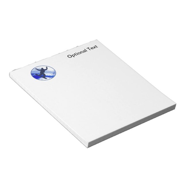 Snowboarding och Snöflingor Anteckningsblock (Vinklad)