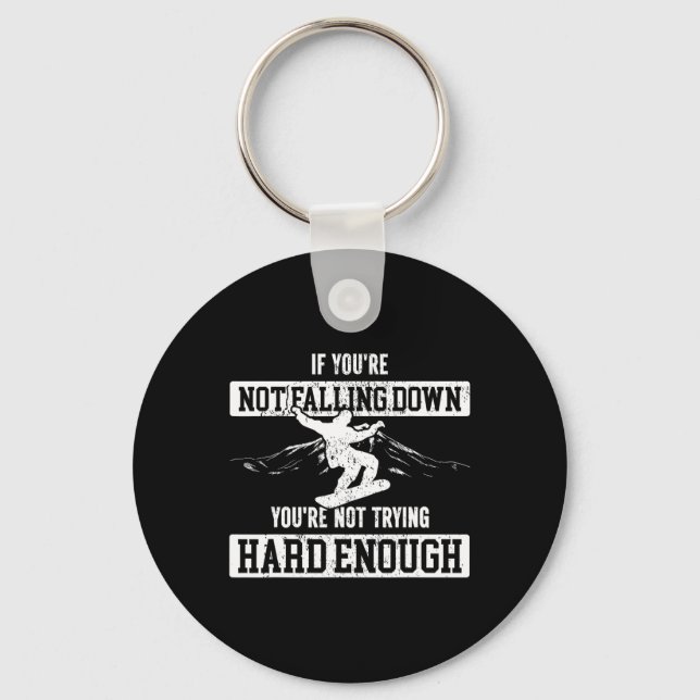 Snowboarding om du inte faller ner nyckelring (Framsida)