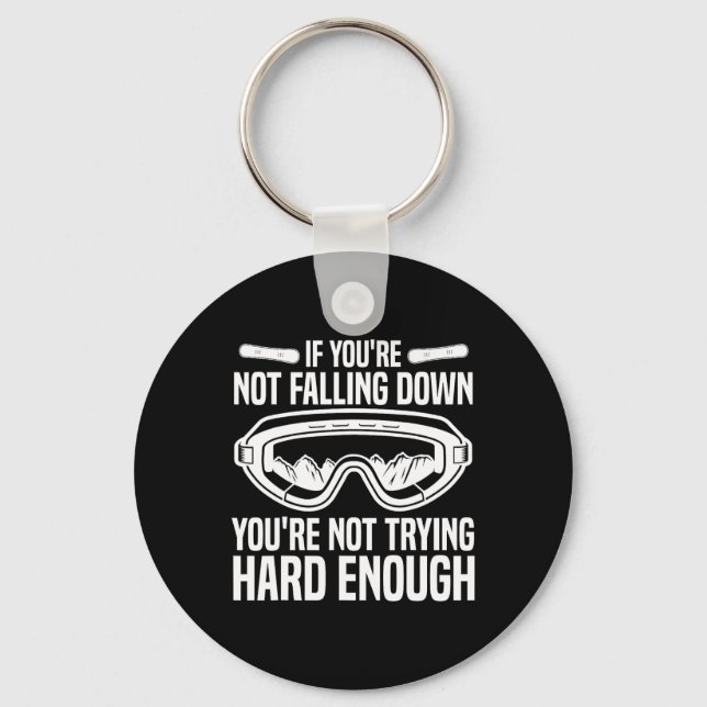 Snowboarding om du inte faller ner nyckelring (Framsida)