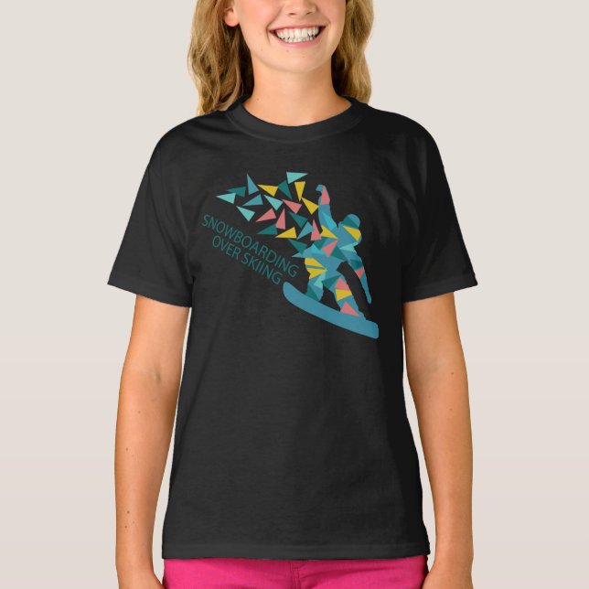 Snowboarding over Skiing T Shirt (Framsida)