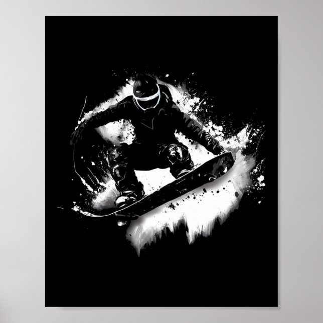 Snowboarding-pålägg för påk poster (Framsidan)