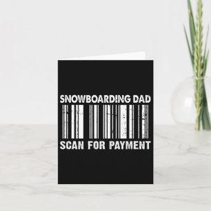 Snowboarding Pappa Scan for Payment Barcode Pappor Kort