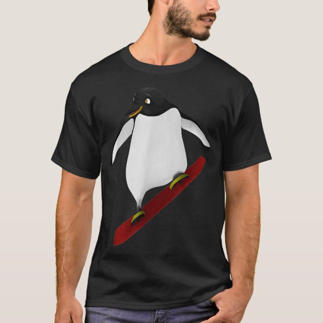 Snowboarding Penguin - Snowboard Snowboarder  T Shirt (Framsida)