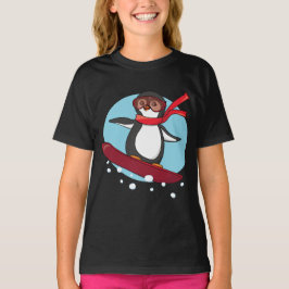 Snowboarding Penguin T Shirt