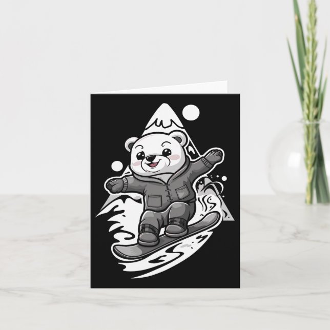 Snowboarding Polar Bear Mountain Snowboa Kort (Framsida)