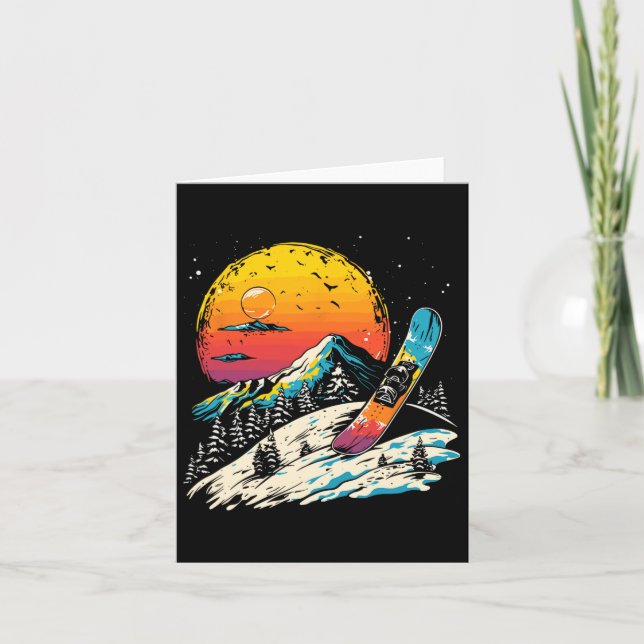 Snowboarding Porträtt Winter Sports Kort (Framsida)