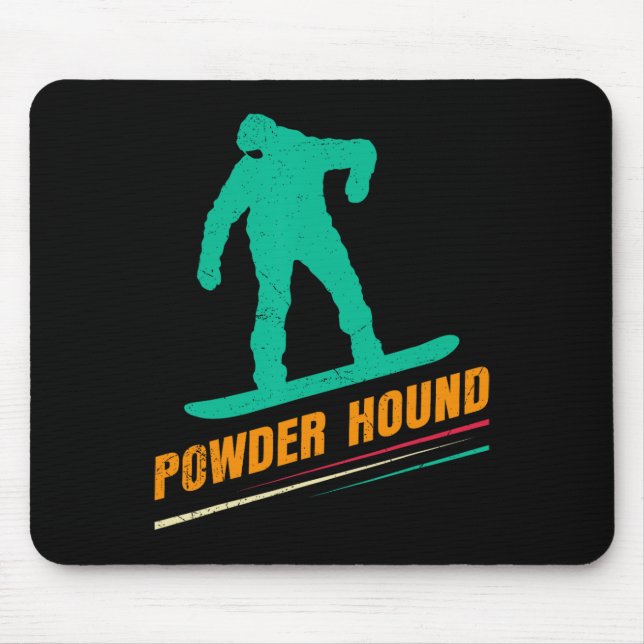 Snowboarding Powder Hound Funny Snowboard Children Musmatta (Framsidan)