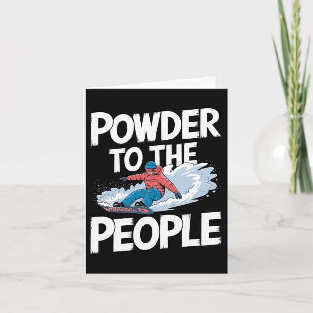 Snowboarding - Pulver till folk Snowboar Kort (Framsida)