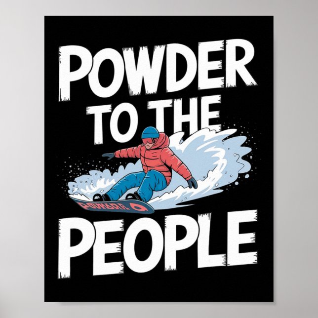 Snowboarding - Pulver till folk Snowboar Poster (Framsidan)