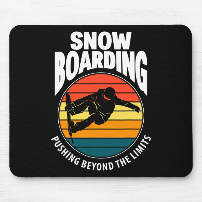 Snowboarding Pushing förbi Limit funny Snö Musmatta (Framsidan)