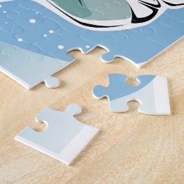 Snowboarding puzzle med presentbox pussel