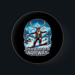 Snowboarding Reindeer Äventyr i Norge Knapp<br><div class="desc">Snowboarding Reindeer Äventyr i Norge</div>