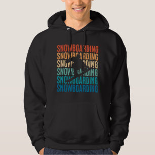 Snowboarding Retro Gift för Snowboarder Hoodie