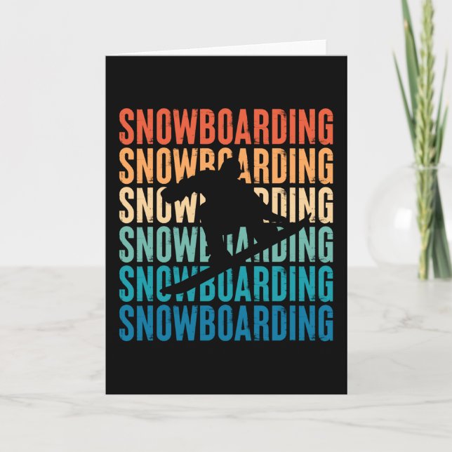 Snowboarding Retro Gift för Snowboarder Kort (Framsida)