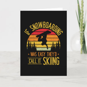 Snowboarding Retro Skiing på Snö Snowboarder Kort