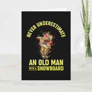 Snowboarding Retro Skiing på Snö Snowboarder Kort