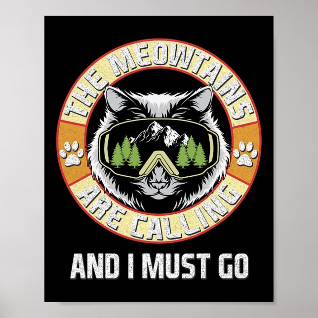 Snowboarding Retro Vintage Funny Snowboarder Skiin Poster (Framsidan)