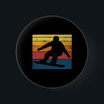 Snowboarding Retro Vintage Gift Knapp<br><div class="desc">Snowboarding Retro Vintage Gift</div>