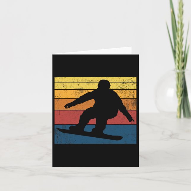 Snowboarding Retro Vintage Gift Kort (Framsida)