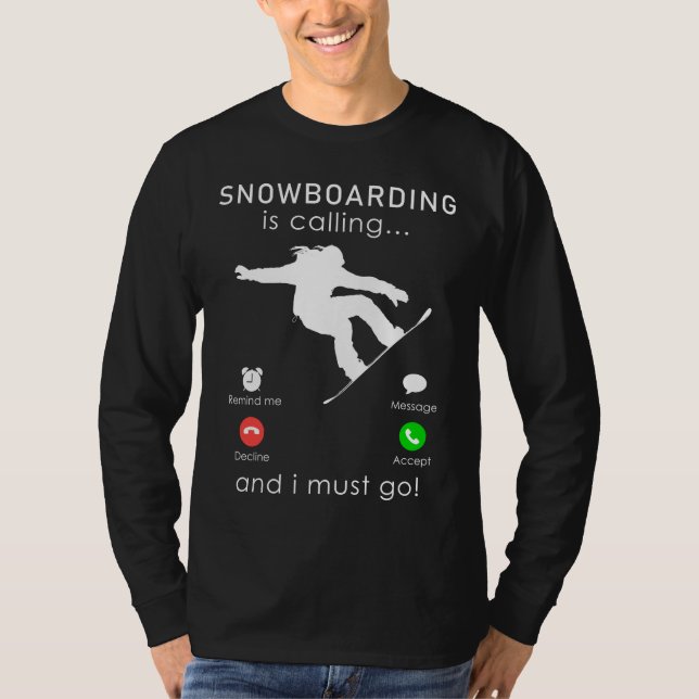 Snowboarding ringer och jag Mus. T Shirt (Framsida)