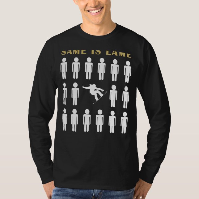 Snowboarding Samma är Lame Tee Shirt - Shed in L (Framsida)