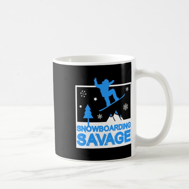 Snowboarding Savage Kids Coola Youth Freestyle Snö Kaffemugg (Höger)