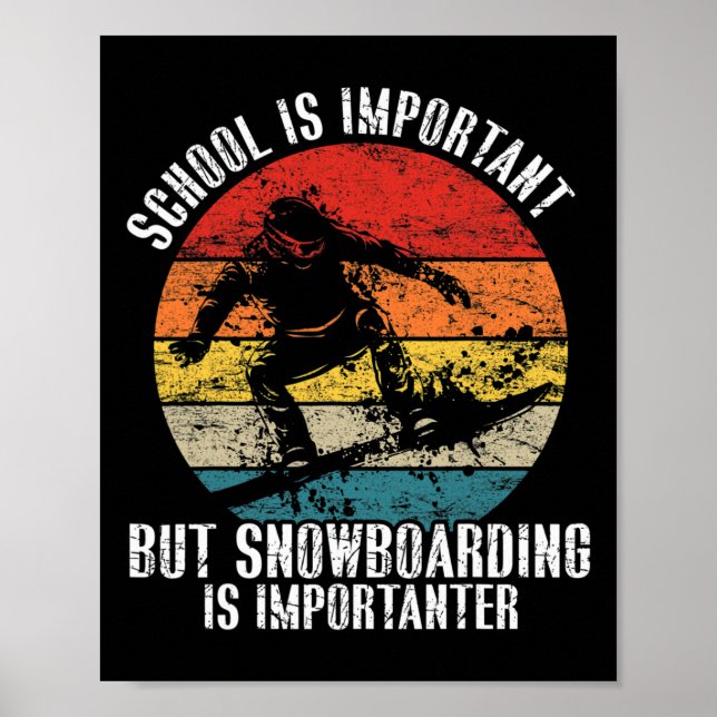 Snowboarding School är viktigt för solljardationen Poster (Framsidan)