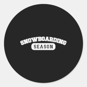 Snowboarding Season Varsity Freestyle Winter Sport Runt Klistermärke