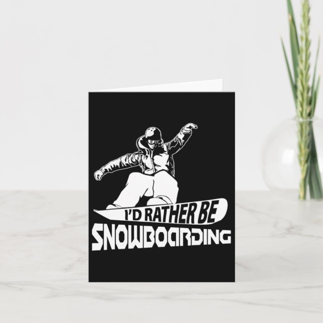 Snowboarding Shirt Snö Boarding Snö Board Kort (Framsida)