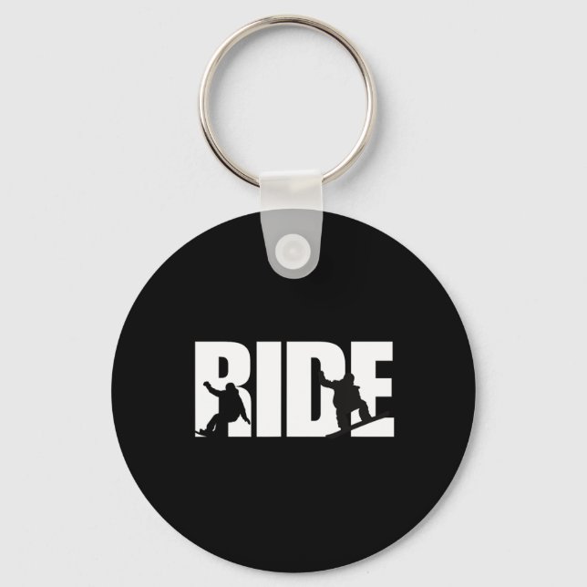 Snowboarding Shirt Snowboarder Snowboard Älskare S Nyckelring (Framsida)