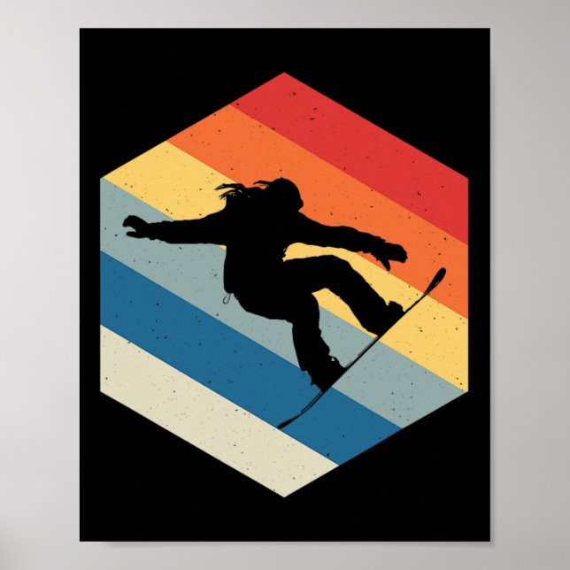 Snowboarding Shirt Snowboarder Snowboard Älskare S Poster (Framsidan)