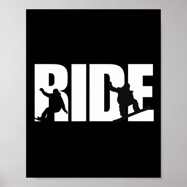 Snowboarding Shirt Snowboarder Snowboard Älskare S Poster (Framsidan)