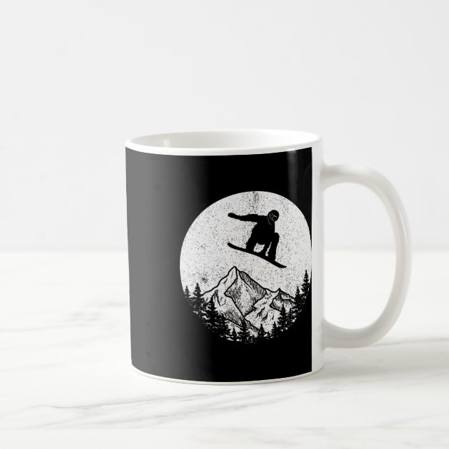 Snowboarding Silhouette Snowboarding Gif Kaffemugg (Höger)