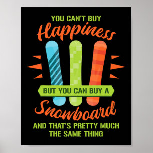 Snowboarding Skiing Funny Snowboarder Gi Poster