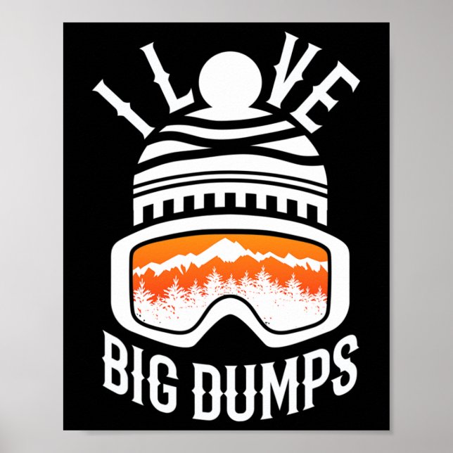 Snowboarding Skiing Snowboard Funny Snowboarder Poster (Framsidan)