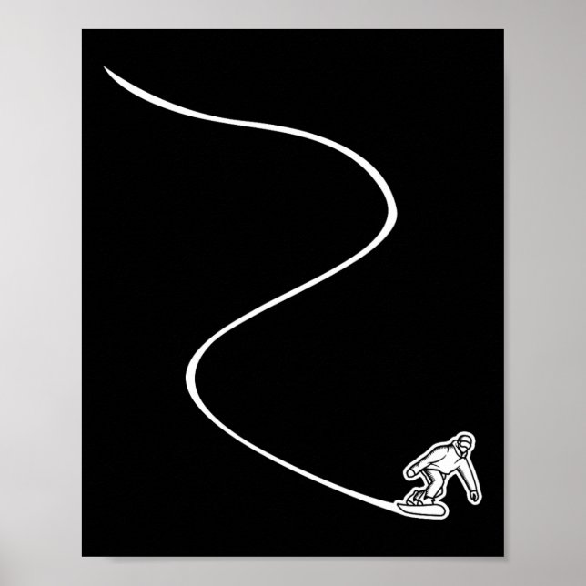 Snowboarding Slopes - Snowboard board Poster (Framsidan)