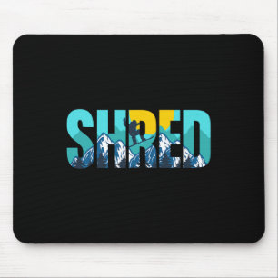 Snowboarding Slopes Sunset Graphic, skuren bergssn Musmatta