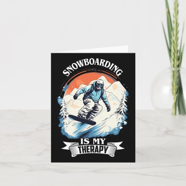 Snowboarding Snö Therapy Snowboard Retro Snö Vac Kort (Framsida)